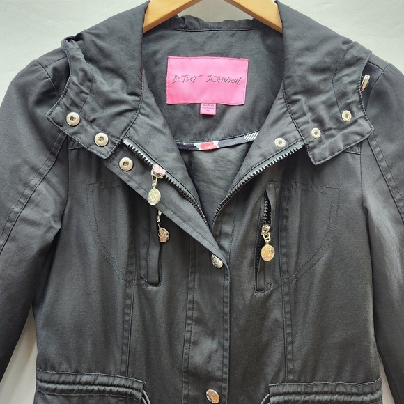 Betsey Johnson Black Utility Jacket for Women Light Weight XS - Picture 2 of 16